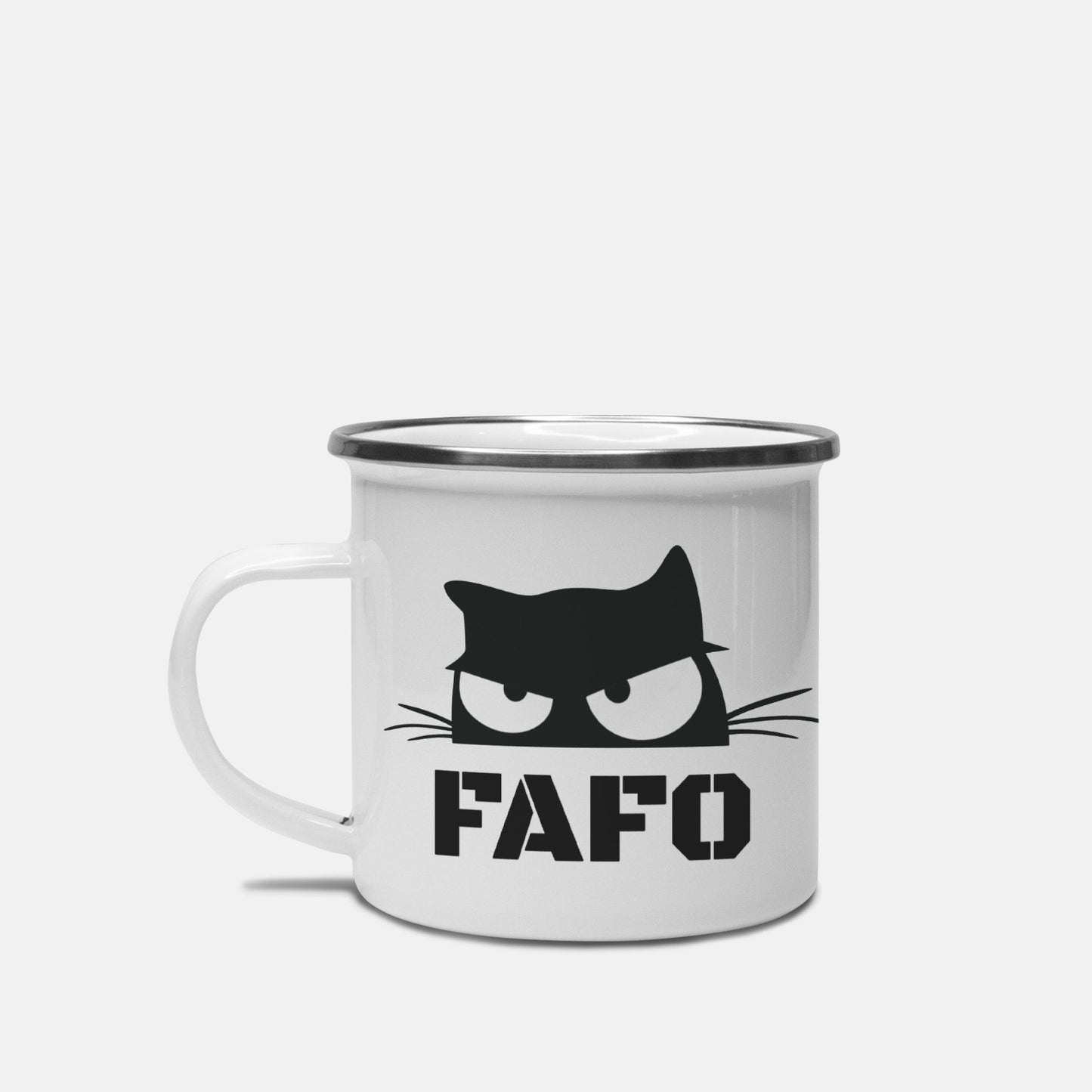 FAFO Sarcastic Cat Camp Mug 10 oz.