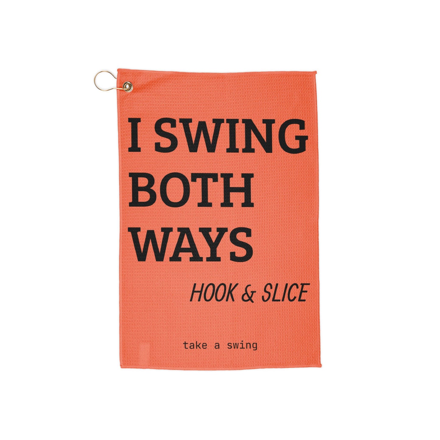 "I Swing Both Ways" Fun Golf Towel - Hook & Slice Edition