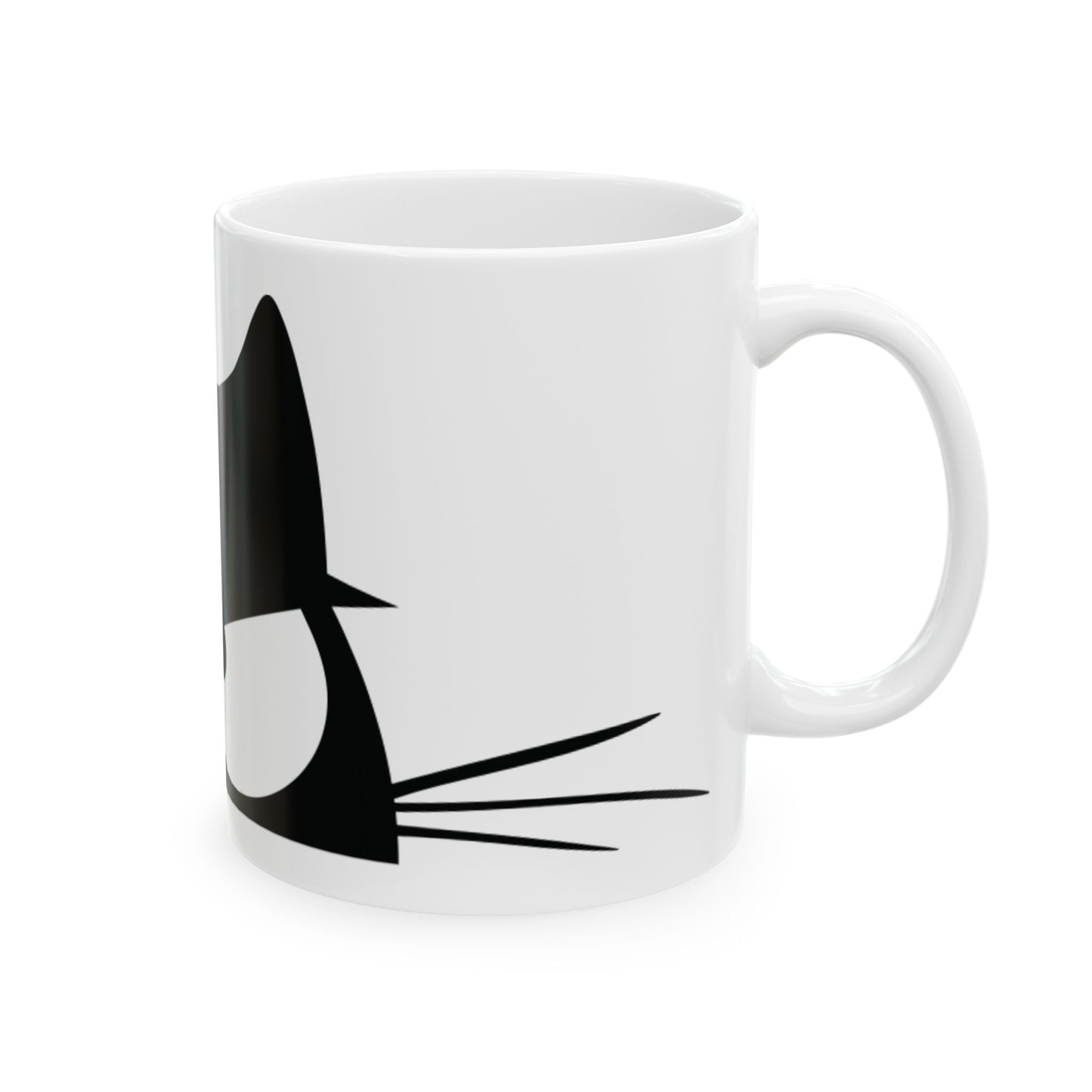 Fierce Feline Ceramic Mug - Black Cat Design (11oz, 15oz)