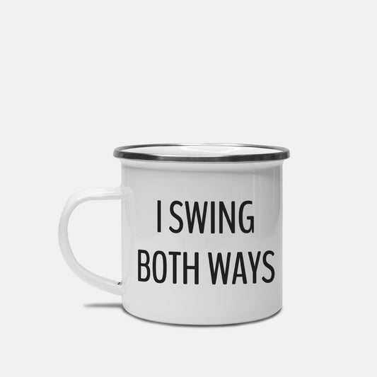 I Swing Both Ways Golf 10 oz. Camp Mug