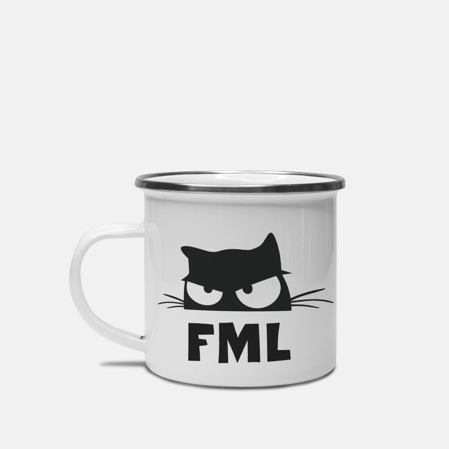 FML Snarky Cat Camp Mug 10 oz.