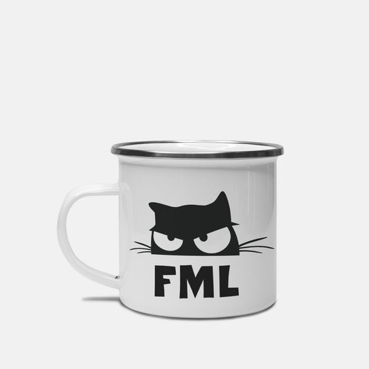 FML Snarky Cat Camp Mug 10 oz.
