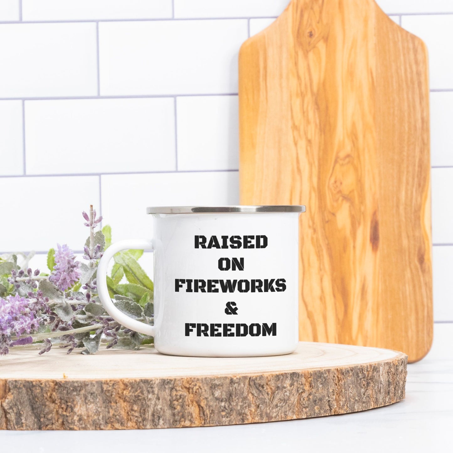 Raised On Fireworks & Freedom Mug 10 oz.