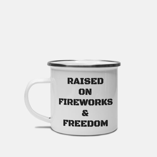 Raised On Fireworks & Freedom Mug 10 oz.