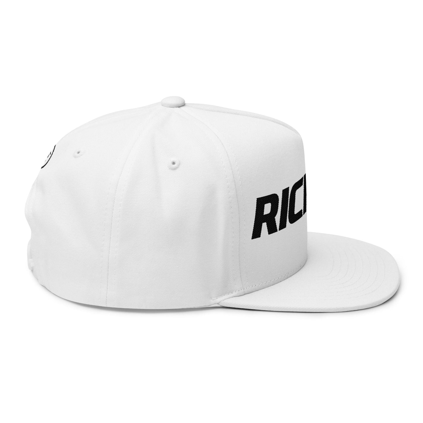 Rich AF Embroidered Flat Bill Cap Because Subtlety is for the Broke