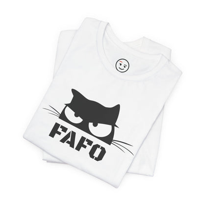 Stylish FAFO Sarcastic Feline Tee for Edgy Enthusiasts