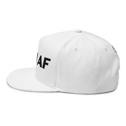 Rich AF Embroidered Flat Bill Cap Because Subtlety is for the Broke