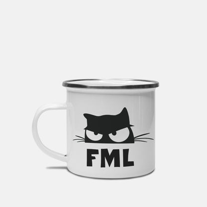 FML Snarky Cat Camp Mug 10 oz.