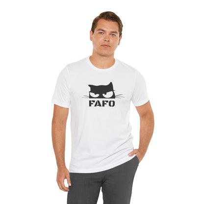 Stylish FAFO Sarcastic Feline Tee for Edgy Enthusiasts