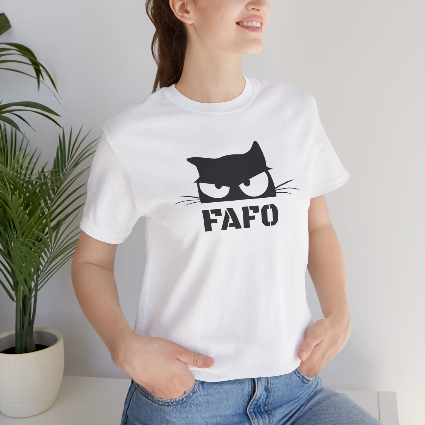 Stylish FAFO Sarcastic Feline Tee for Edgy Enthusiasts