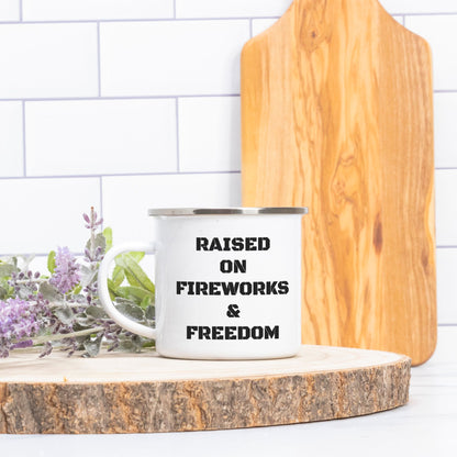 Raised On Fireworks & Freedom Mug 10 oz.
